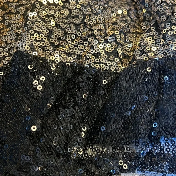 Justice Black and Gold Sequin Girls 12  Skort EUC - Picture 4 of 4